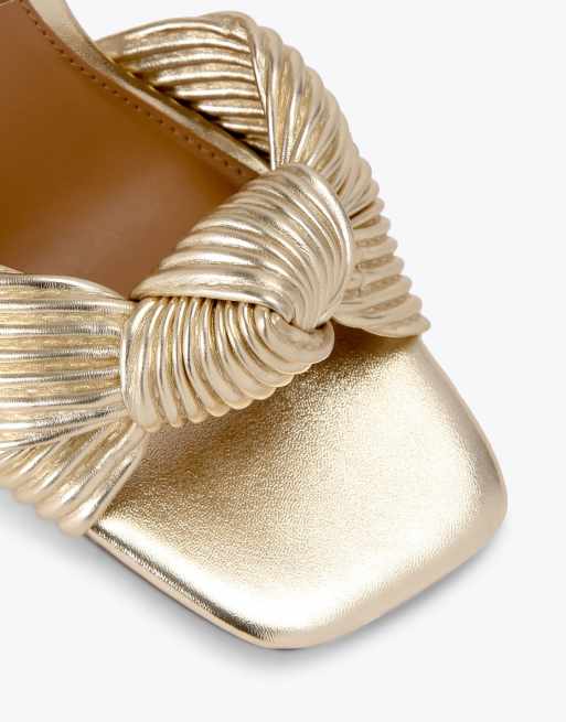 KG Kurt Geiger Signet heeled sandals in gold, 3 of 4