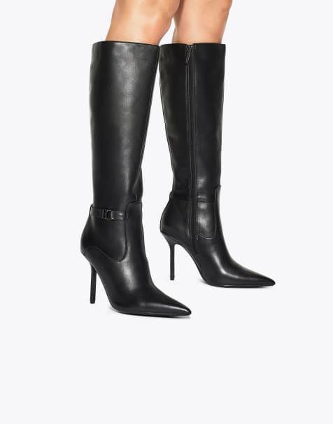 KG Kurt Geiger Sky knee boots in black leather - view 1