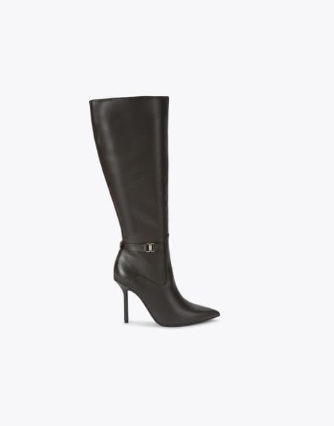 KG Kurt Geiger Sky knee boots in dark brown leather - view 1