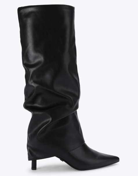 KG Kurt Geiger Sleek cuff long knee boots in black - view 1