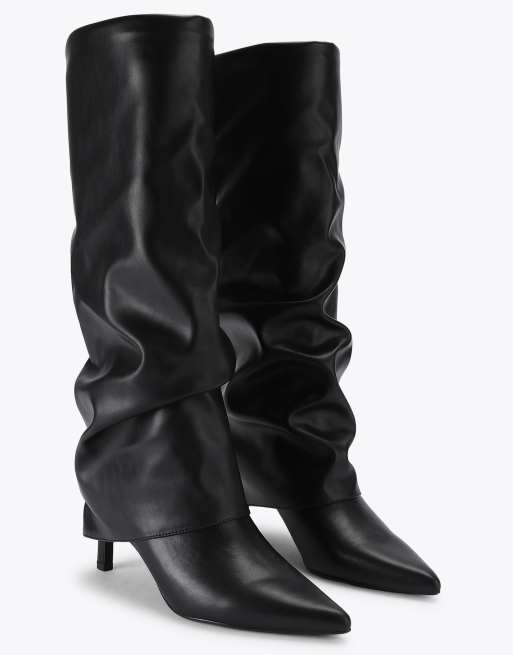 KG Kurt Geiger Sleek cuff long knee boots in black, 2 of 4