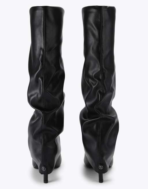 KG Kurt Geiger Sleek cuff long knee boots in black, 3 of 4