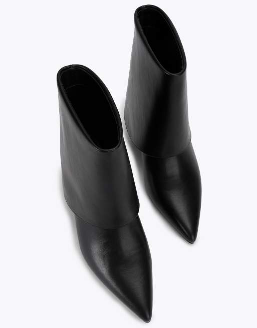 KG Kurt Geiger Sleek cuff mid ankle boots in black, 2 of 4