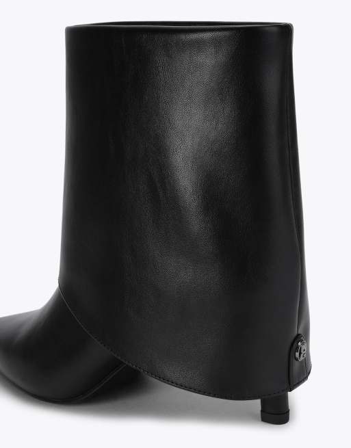 KG Kurt Geiger Sleek cuff mid ankle boots in black, 3 of 4