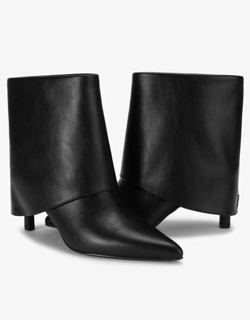 KG Kurt Geiger Sleek cuff mid ankle boots in black, 4 of 4