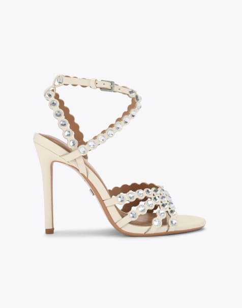 KG Kurt Geiger Slideaway heeled sandals in bone - view 1