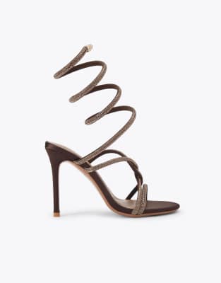  Sloane heeled sandals in dark brown