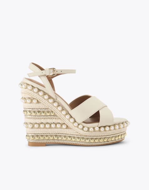 KG Kurt Geiger Songbird heeled sandals in white comb - view 1