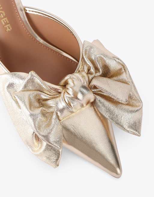 KG Kurt Geiger Sophia heeled shoes in gold, 3 of 4