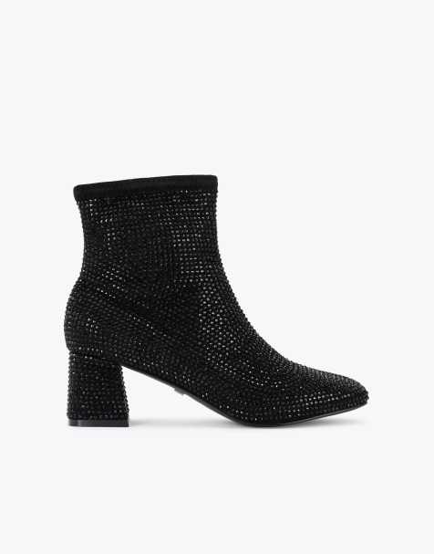KG Kurt Geiger Storm gem mid ankle boots in black - view 1