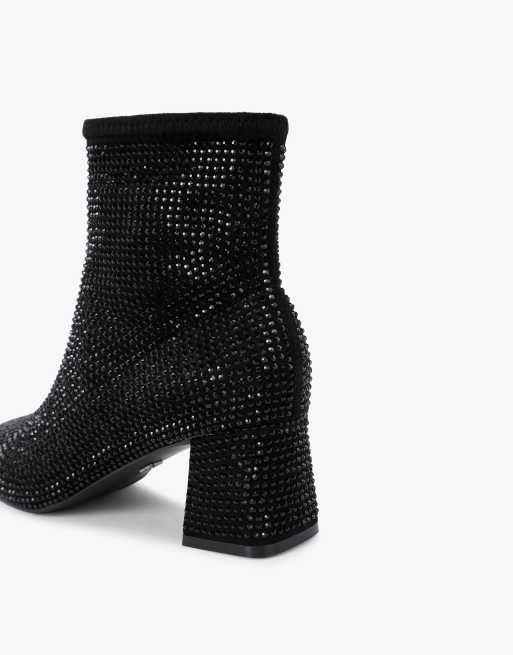 KG Kurt Geiger Storm gem mid ankle boots in black ASOS