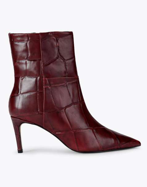 KG Kurt Geiger Strict boot mid ankle boots in wine - view 1