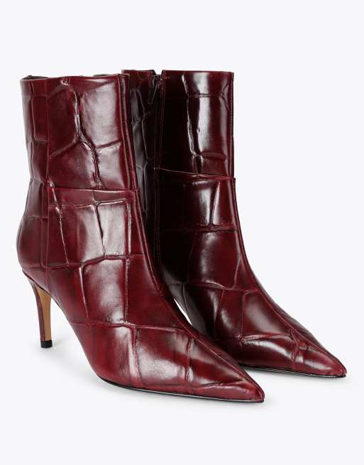 KG Kurt Geiger Strict boot mid ankle boots in wine, 2 of 4