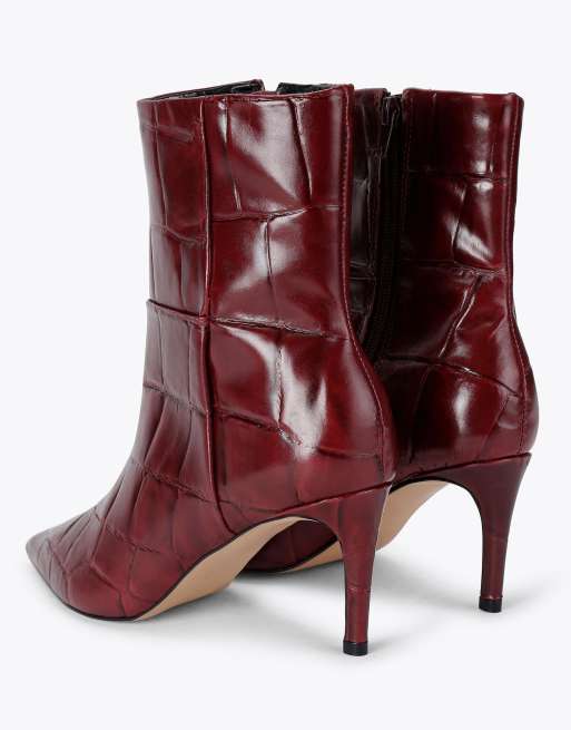 KG Kurt Geiger Strict boot mid ankle boots in wine, 3 of 4