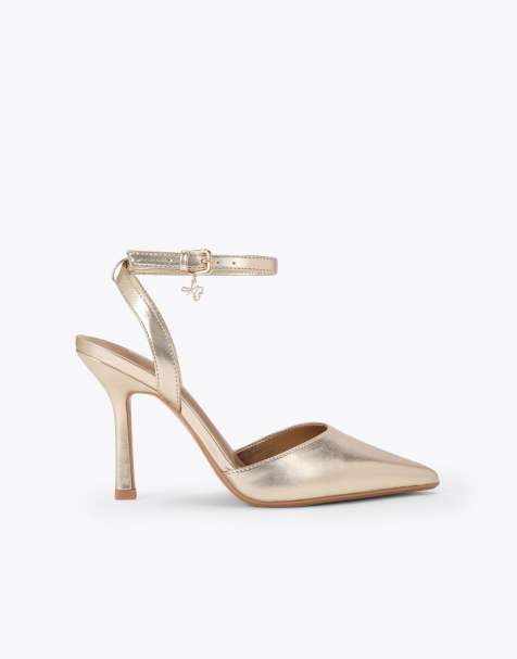 KG Kurt Geiger Sugar heeled sandals in gold - view 1