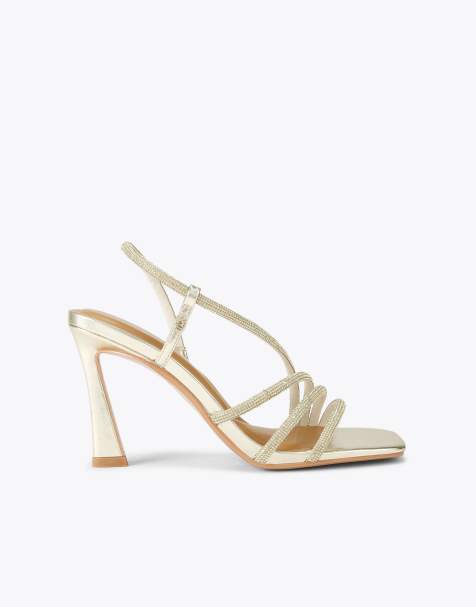 KG Kurt Geiger Sweetie sandal gem heeled sandals in gold - view 1