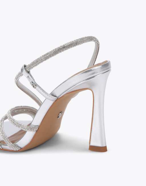KG Kurt Geiger Sweetie sandal gem heeled sandals in silver combination, 4 of 4