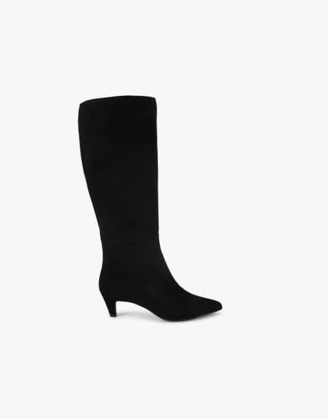 KG Kurt Geiger Tansy high leg knee boots in black suede - view 1