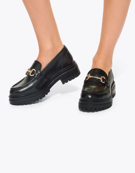 KG Kurt Geiger Tasha loafer2 flat shoes in black leather - view 1