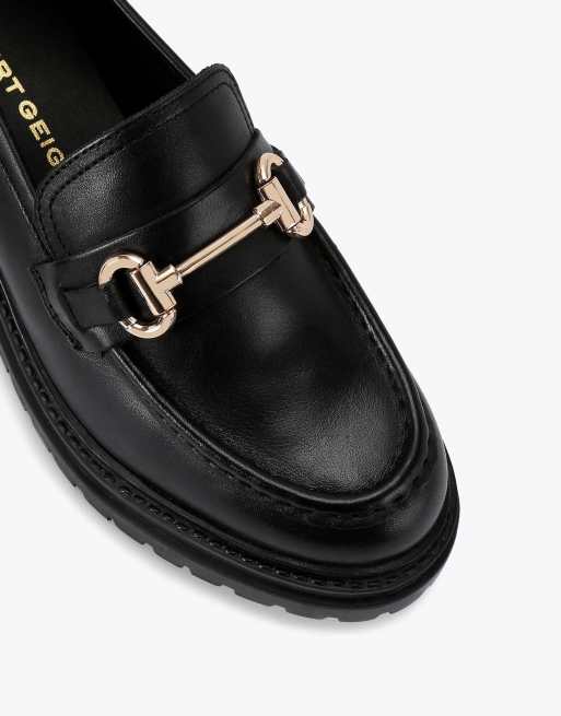KG Kurt Geiger Tasha loafer2 flat shoes in black leather, 3 of 4