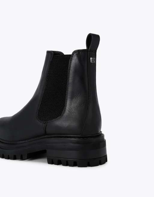 KG Kurt Geiger Teddy low ankle boots in black leather, 3 of 4
