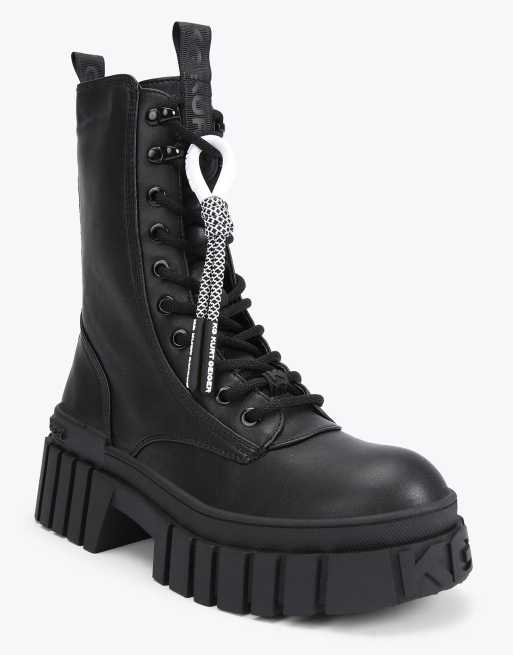 KG Kurt Geiger Tegan lace up2 low ankle boots in black, 2 of 4