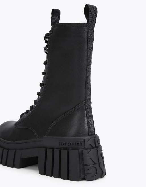 KG Kurt Geiger Tegan lace up2 low ankle boots in black, 3 of 4