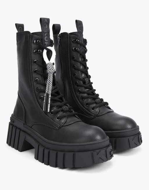 KG Kurt Geiger Tegan lace up2 low ankle boots in black, 4 of 4