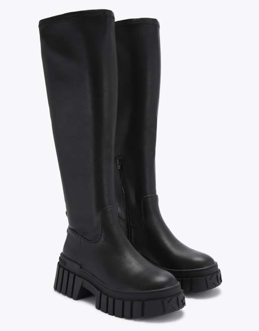 KG Kurt Geiger Tegan sock knee2 knee boots in black, 2 of 4
