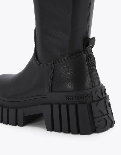 KG Kurt Geiger Tegan sock knee2 knee boots in black, 4 of 4