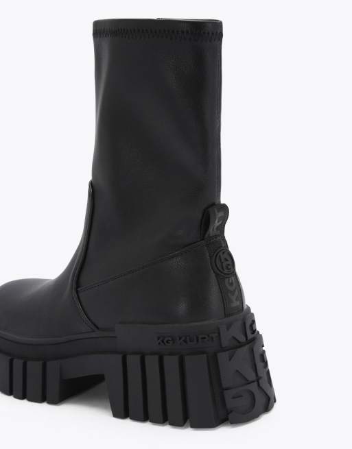 KG Kurt Geiger Tegan sock2 low ankle boots in black, 3 of 4