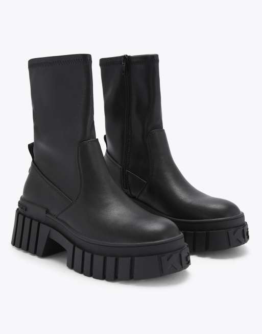 KG Kurt Geiger Tegan sock2 low ankle boots in black, 4 of 4