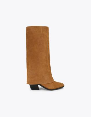  Telling2 knee boots in tan suede 