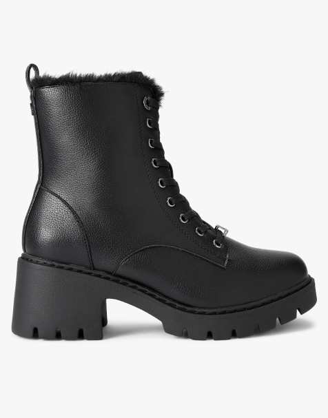KG Kurt Geiger Tess lace up mid ankle boots in black - view 1