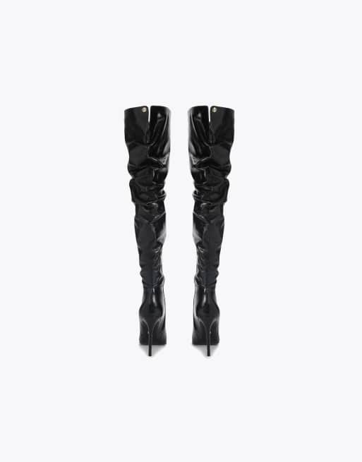 KG Kurt Geiger Tigerlily knee boots in black leather, 4 of 4