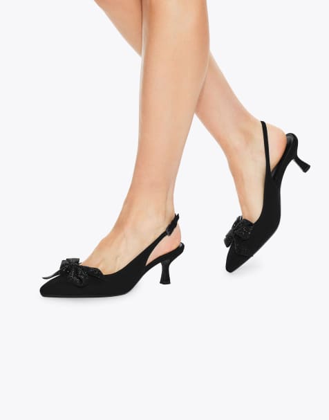 KG Kurt Geiger Tilly bow gem heeled shoes in black combination - view 1