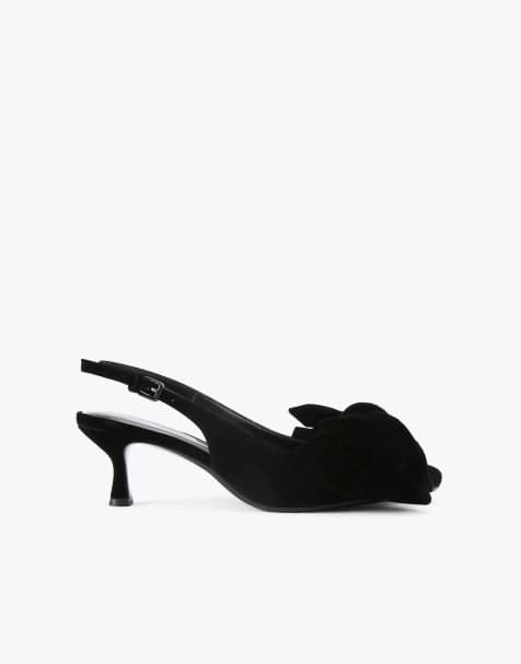 KG Kurt Geiger Tilly bow heeled shoes in black - view 1