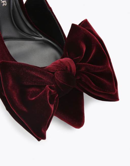 KG Kurt Geiger Tilly bow heeled shoes in wine, 3 of 4