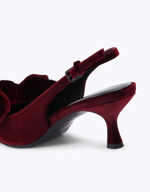 KG Kurt Geiger Tilly bow heeled shoes in wine, 4 of 4