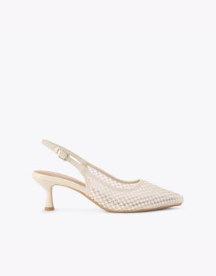  Tilly heeled shoes in bone combination