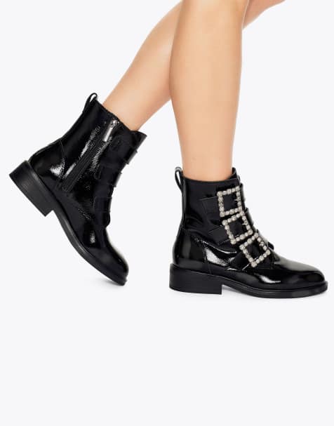 KG Kurt Geiger Tisha low ankle boots in black leather - view 1