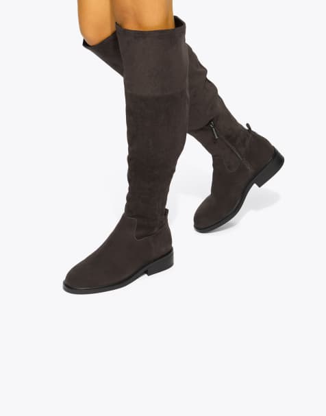 KG Kurt Geiger Tisha2 knee boots in brown suede - view 1