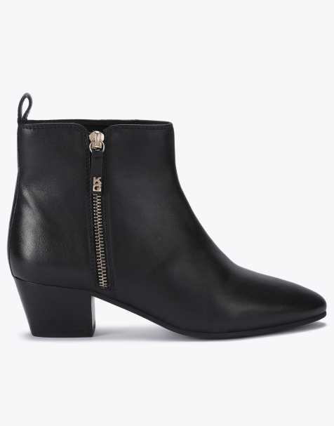 KG Kurt Geiger Topaz zip mid ankle boots in black - view 1