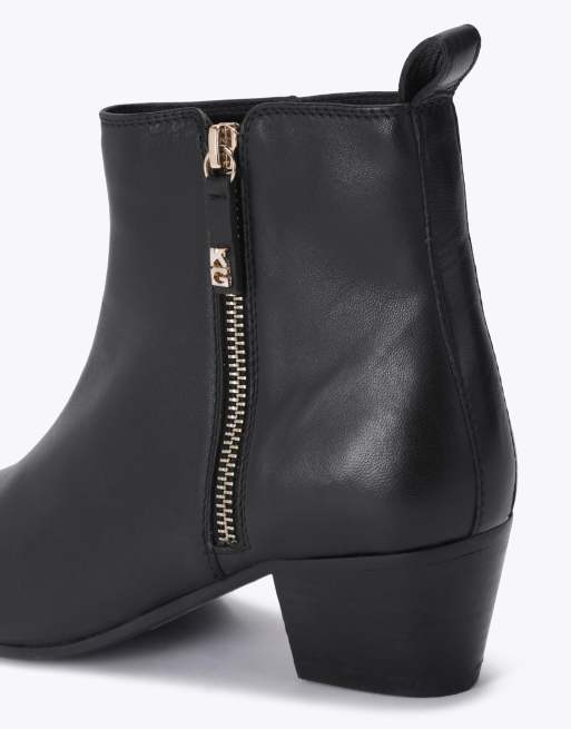 KG Kurt Geiger Topaz zip mid ankle boots in black, 3 of 4