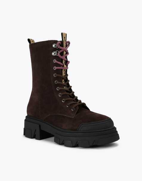 KG Kurt Geiger Trekker lace up3 mid ankle boots in brown - view 1