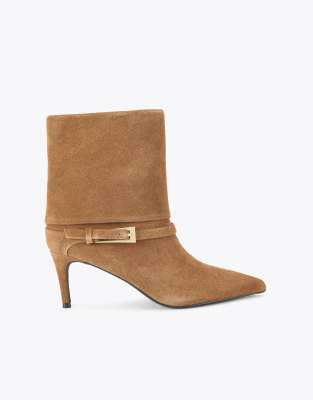  Trinity mid ankle boots in camel suede