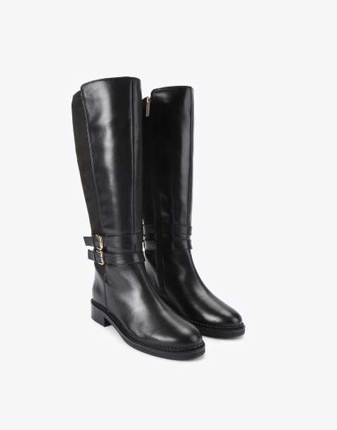 KG Kurt Geiger Trying knee boots in black - view 1