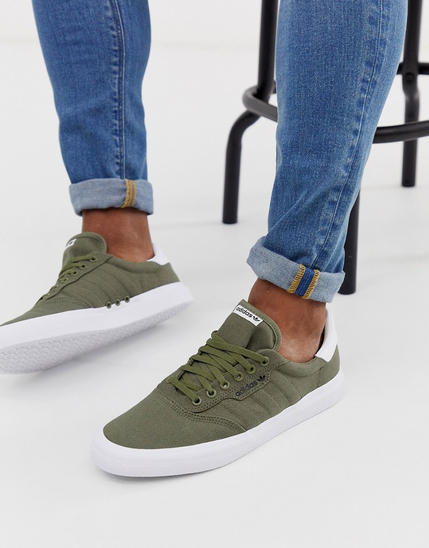 Khaki 3MC sneakers fra adidas Skateboarding-Grøn