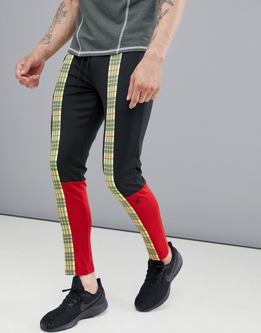 KI5-A Plaid Track Pants-Red
