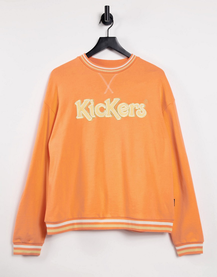 Kickers - Afslappet sweatshirt med broderet logo-Lyserød